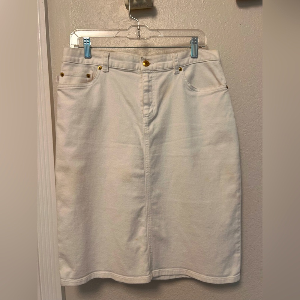 Lauren Ralph Lauren White Pencil Skirt